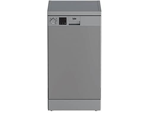 Beko DVS05024S - lavastoviglie SLIM - 10 coperti - 5 programmi - display LED, Argento, Slimline (45 cm)