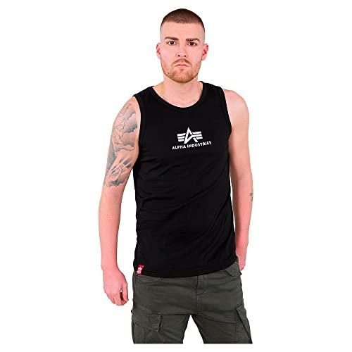 ALPHA INDUSTRIES Basic Tank T-Shirt, Nero, M Uomo