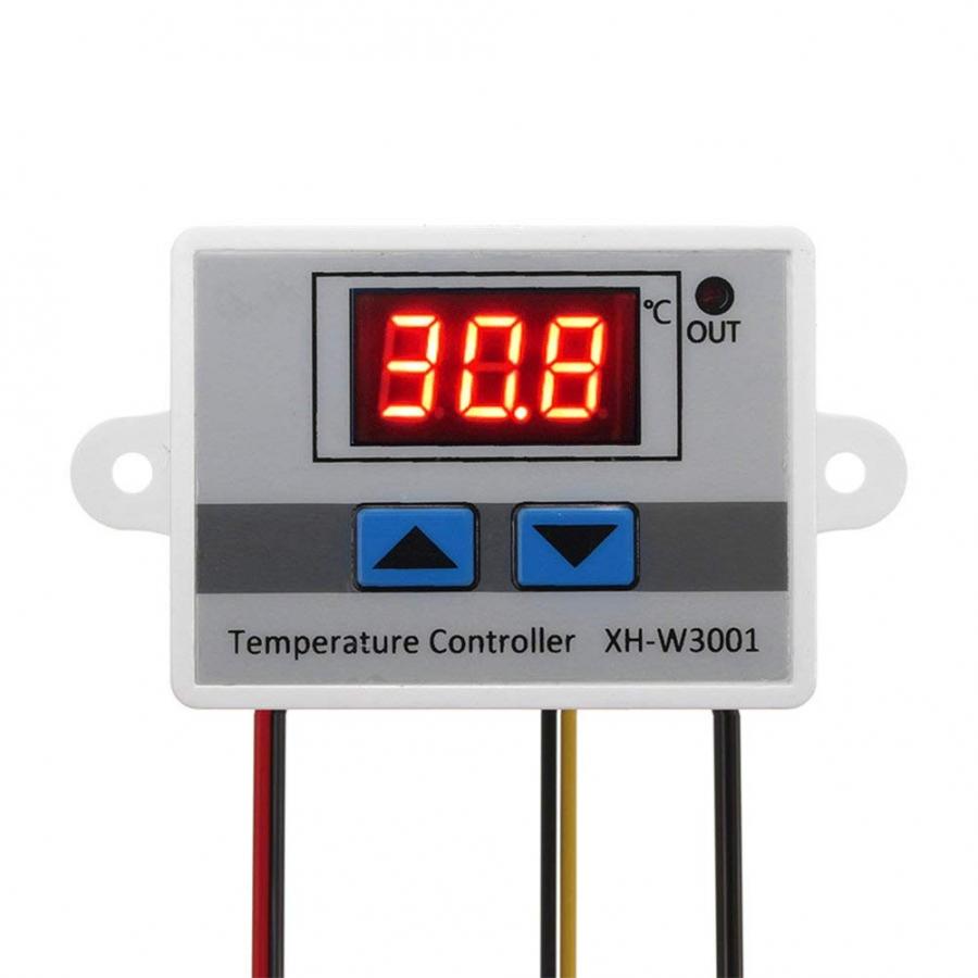 ICQUANZX Modulo termostato Digitale LED 220, Interruttore termostato XH-W3001 con sonda Impermeabile, termostato di Raffreddamento Riscaldamento programmabile