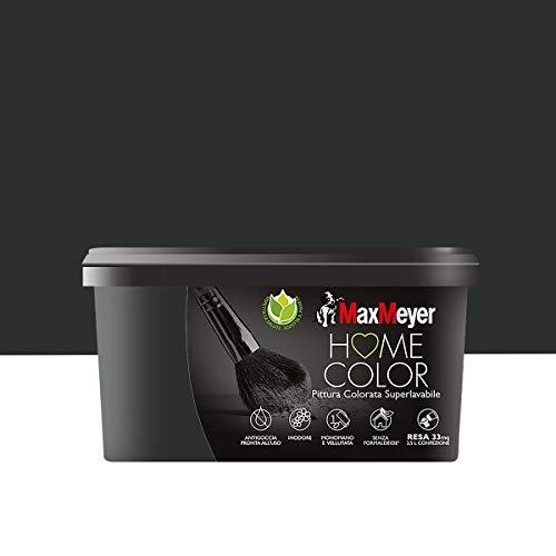 MAXMEYER Pittura Colorata Superlavabile Home Color Nero 2.5 l