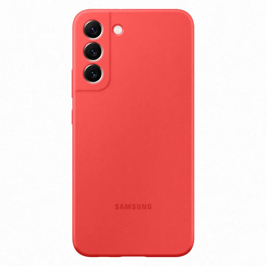 Samsung Cover in Silicone morbida per Galaxy S22+, Rosso brillante