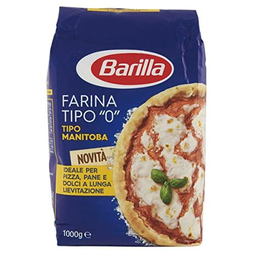 Barilla Farina di Grano Tenero Tipo 0 Tipo Manitoba per Pizza, Pane e Focaccia, 1 Kg