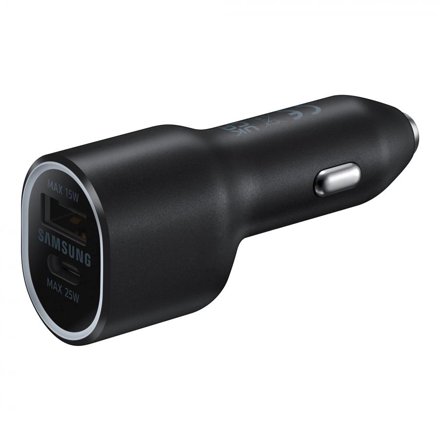 Samsung EP-L4020 Caricatore per auto 40W, 2 porte USB e USB-C, Nero
