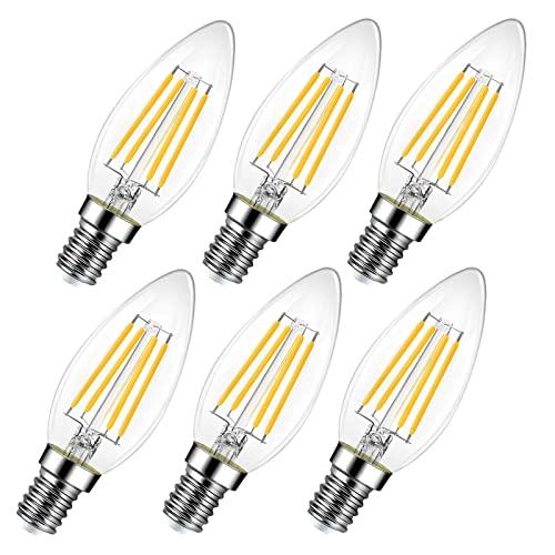 DGE Lampadine LED E14 Luce Calda, 4.7W 470 Lumen Candela