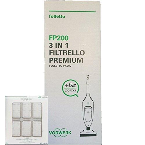 FOLLETTO VK FP 200 220 6 SACCHETTI + 6 PROFUMI ASPIRAPOLVERE VORWERK ORIGINALI