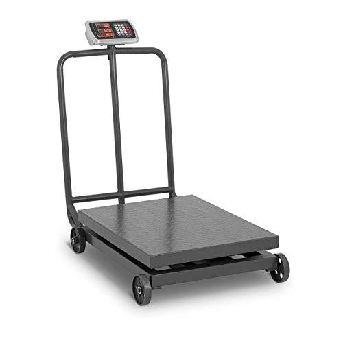 Steinberg Systems Bilancia a Piattaforma Bilancia con Ruote SBS-PF-1000/200 (1.000 kg / 200 g, Display LED, 60 x 80 cm)