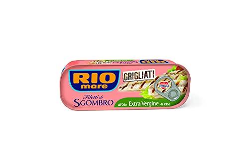 Rio Mare Filetti di Sgombro Grigliati all'Olio Extravergine di Oliva, Ricchi di Omega 3, 1 Lattina da 120g