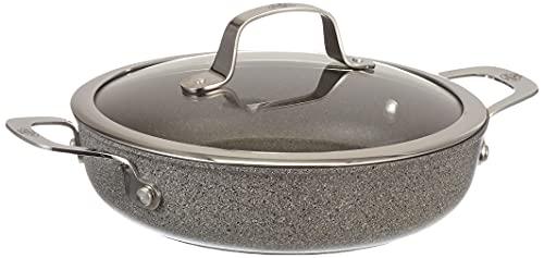 BALLARINI Tegame in Alluminio Antiaderente per induzione con Maniglie e Coperchio Linea Salina, diam. 24cm