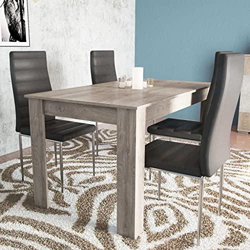 Milani Home s.r.l.s. Tavolo da Pranzo in Legno di Design per Sala da Pranzo 140x80x75 h