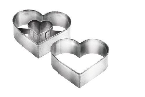 Tescoma 631190 Delicia Tagliabiscotti Cuore, 5.5x4.5 cm - 2 Pezzi