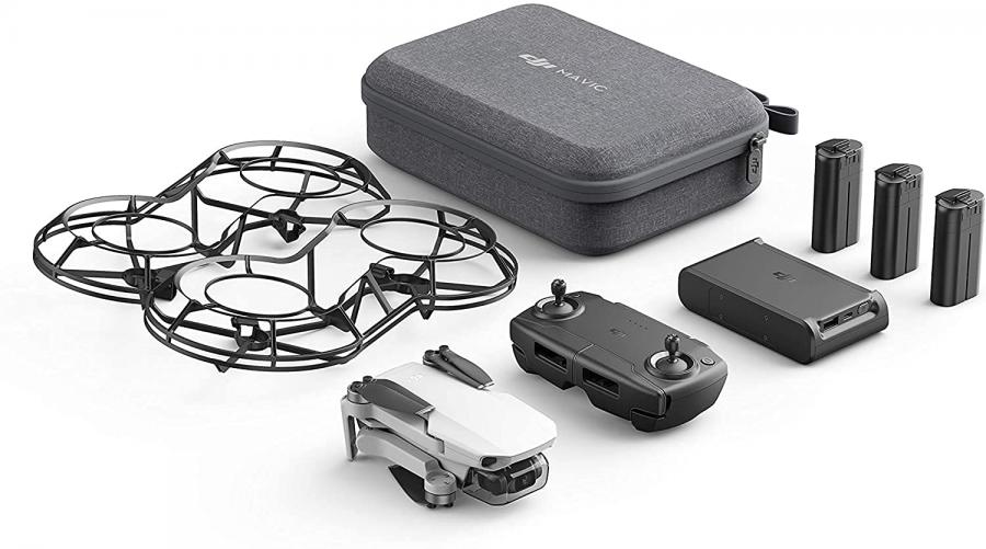 DJI Mavic Mini Combo Drone Leggero e Portatile, Batteria 30 Minuti, Distanza 2 Km, Gimbal 3 Assi, 12 MP, Video HD 2.7K, EU Plug