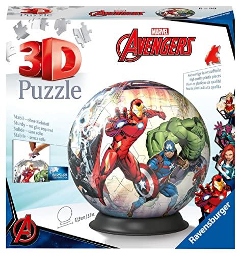 Ravensburger - 3D Puzzle Avengers, Puzzle Ball, 72 Pezzi, 6+ Anni