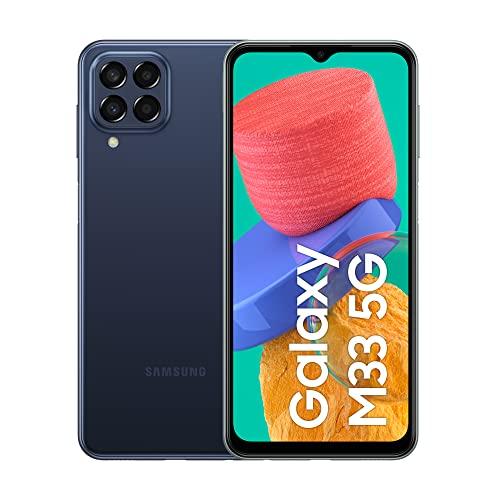 Samsung Galaxy M33 5G Smartphone Android Display 6.6’ FHD TFT LCD Batteria 5.000 mAh Quattro fotocamere, principale 50MP, RAM 6GB Memoria interna 128 GB, Blue [Versione italiana] esclusiva Amazon