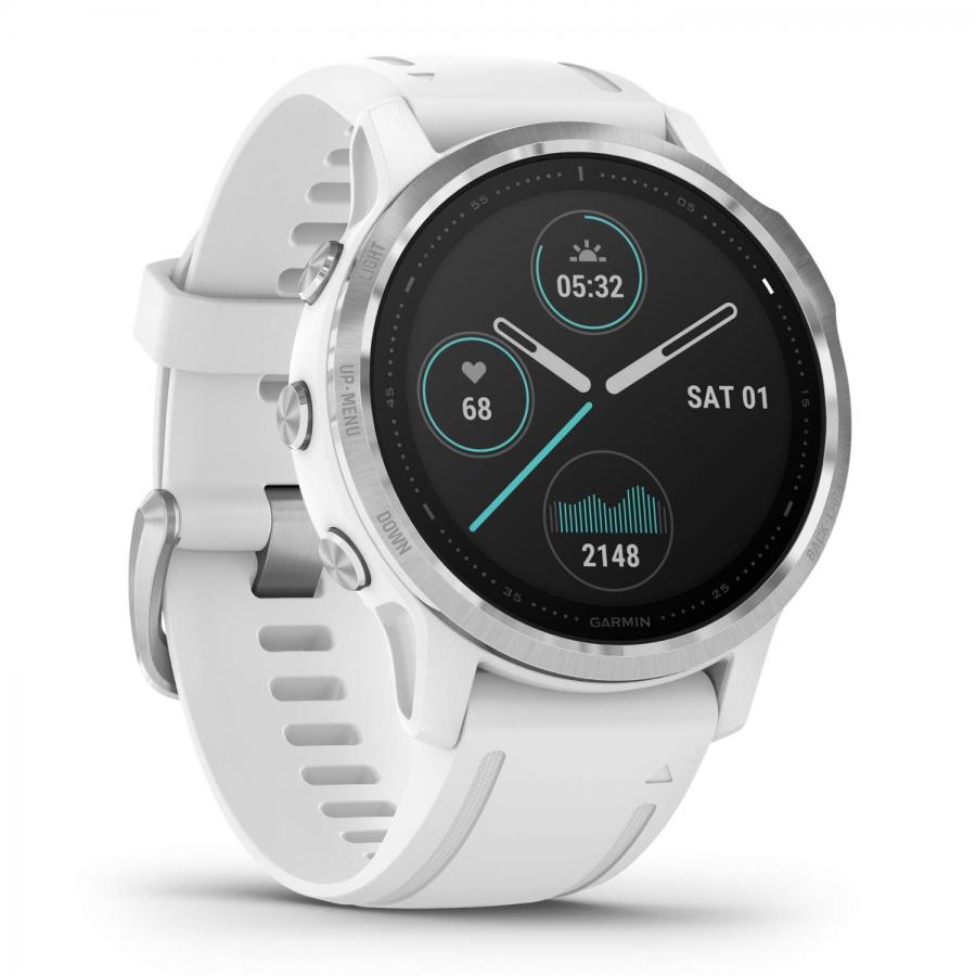 Garmin Fenix 6 - GPS Smartwatch Multisport 42mm, Display 1,2”, HR e saturazione ossigeno al polso, Pagamento contactless Garmin Pay, Colore Bianco/Siver