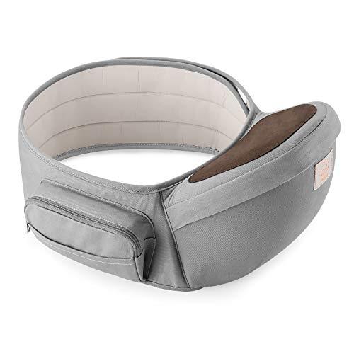 GAGAKU Hipseat Marsupio Sicurezza Supporto del Sedile della Dell'anca del Bambino 0-36 Mesi - Grigio