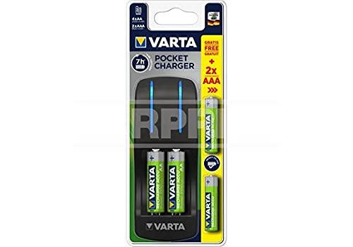 Varta 57642301431 – Caricabatterie, 4 batterie AA 2100, R2U + 2 batterie AAA, 800 mAh R2U, colore: nero