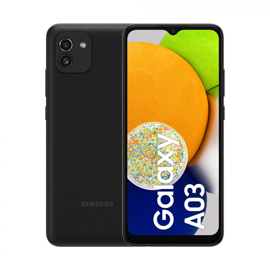 Samsung Galaxy A03 Smartphone Android 6,5 Pollici, Display Infinity-V HD+, 4 GB di RAM e 64 GB di Memoria Interna Espandibile, Batteria 5.000 mAh, Awesome Black