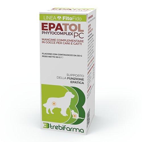Trebifarma Epatol Mangime Complementare in Flacone con Contagocce per Cani/Gatti - Supporto Funzionalità Epatica - 50 gr