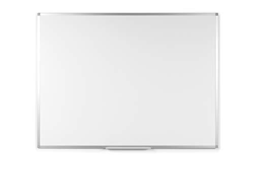BoardsPlus - Lavagna Bianca, 60 x 45 cm, Lavagna Cancellabile A Secco Con Cornice Sottile In Alluminio Anodizzato, Superficie In Melamina (Non-Magnetica)
