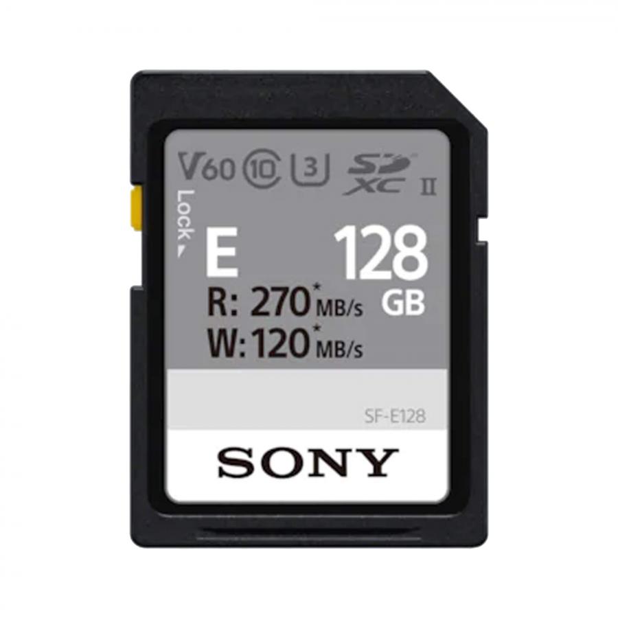 Sony Memoria SD-XC 128 GB Serie E, Lettura 270 MB/s, Scrittura 120 MB/s