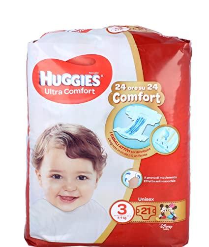 HUGGIES ULTRA COMFORT Pacco Basse 3 (4-9 kg) - 21 pezzi