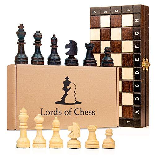 Scacchiera in Legno Professionale Scacchi - Chess, Scacchiere Set Portatile  Gioco da Viaggio per Adulti Bambini 26x26 cm