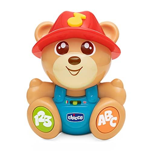 Chicco- Teddy l'Amico Orsetto, Pupazzo Interattivo, Bilingue, 2 Livelli di Gioco, Insegna Filastrocche, Numeri, Lettere e Nomi degli Animali, 6-36 Mesi, 00010744000680