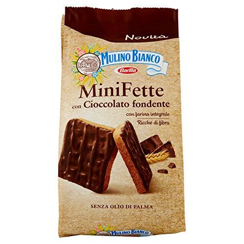 Mulino Bianco Mini Fette Integrali con Cioccolato Fondente, per una Colazione Ricca di Gusto - 110 g