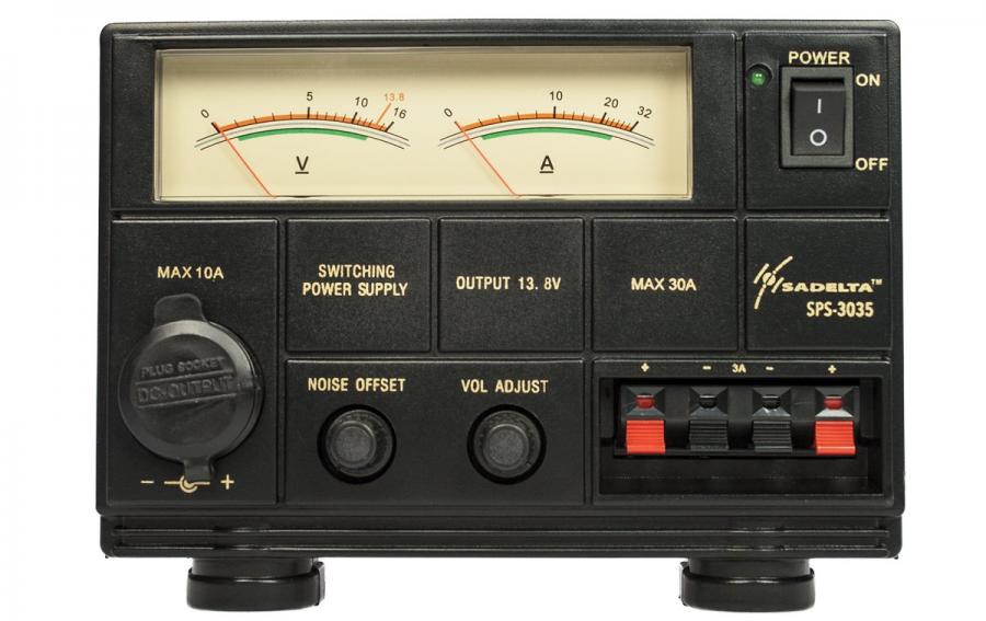 Sadelta SPS-3035 – Alimentatore 220 V, uscita regolabile da 10 A 16 Volt, amperaggio da 30 a 35 A.