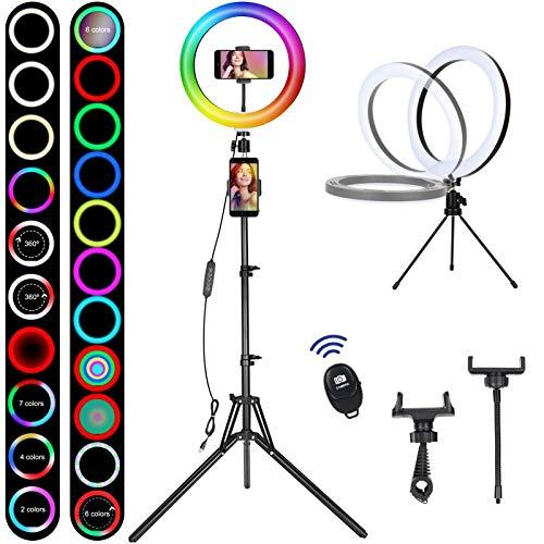Luce Ad Anello LED DUS 10 Pollici - Per Selfie, Video, Live Streaming, Con Telecomando - Foto 11