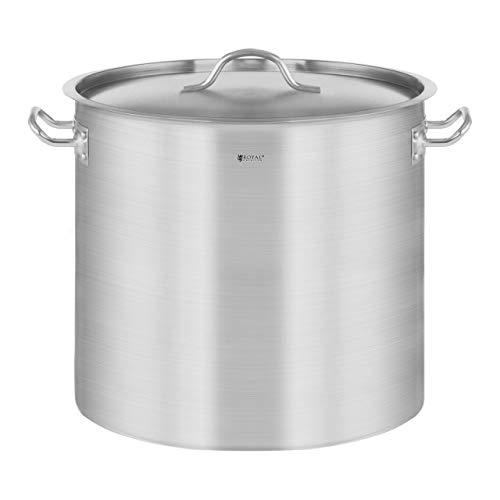 Royal Catering Pentola Per Induzione Pentola Acciaio Inox RCST-17E3 (Acciaio Inox, 17 L, Fondo 3,8 mm)