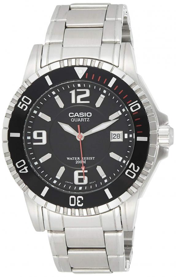 Orologio Uomo Analogico con Cassa e Cinturino in resina Calendario colore Nero Giallo - MTD-1053D-1AVES Collection Men
