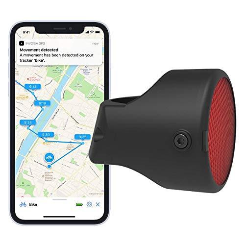 Invoxia, Bike Tracker Catarifrangente Connesso per Bici con Allerte Antifurto in Tempo Reale, Localizzatore GPS-Abbonamento 3 anni Incluso, Fino a 3 Mesi di Autonomia-Discreto e Leggero