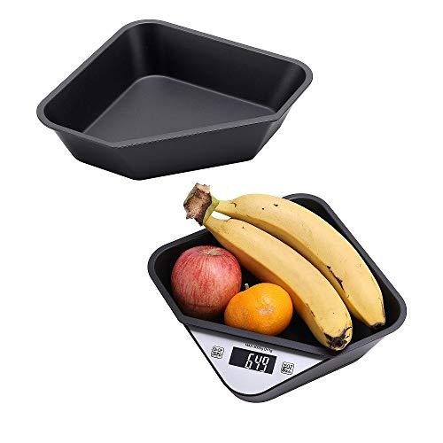 TradeShopOISEART - Bilancia Cucina Digitale PRECISIONE Max 5KG Display RETROILLUMINATO Contenitore Removibile - 14341