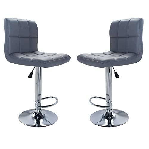 Set Di 2 Sgabelli Da Bar Albergo Hotel Sedia Alta Cucina Con Poggiapiedi Altezza Regolabile Girevole Stile Moderno Di Design Contemporaneo In Similpelle Ecopelle Comodo, 51 X 46 X 95-115.5