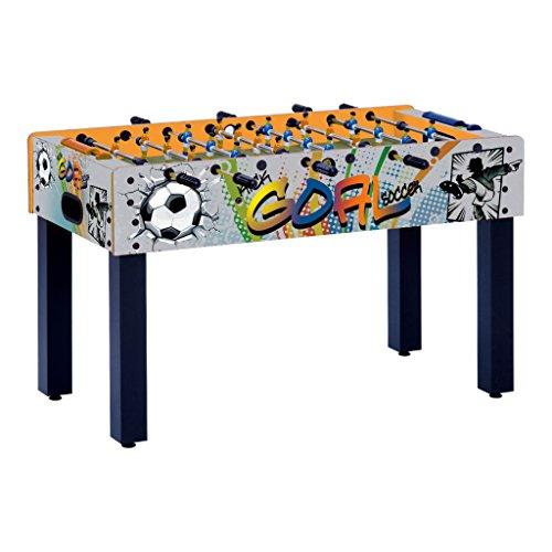 Garlando Calcio Balilla F-1 con Grafica Goal con Aste Rientranti Multicolore