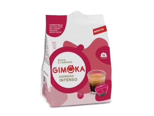 Gimoka - 64 Capsule Compatibili con Macchinetta Caffè Nescafé®* Dolce Gusto®* - Gusto Intenso – Intensità 12 - 4 Confezioni da 16 Capsule - Made in Italy
