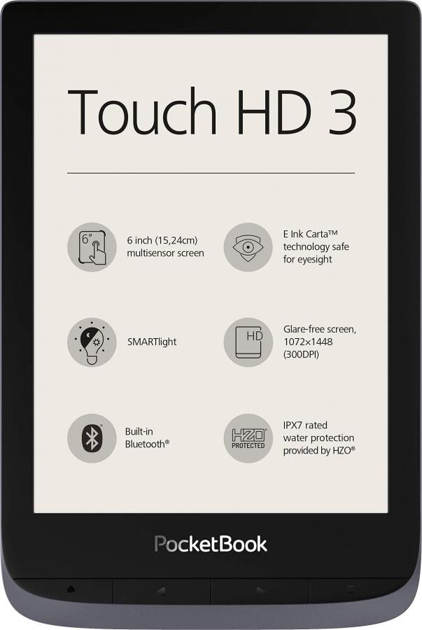 PocketBook - Lettore eBook “Touch HD 3” (16 GB di memoria; schermo con tecnologia E-Ink da 15,24 cm (6 pollici), Smart light, Wi-Fi, Bluetooth), in rame