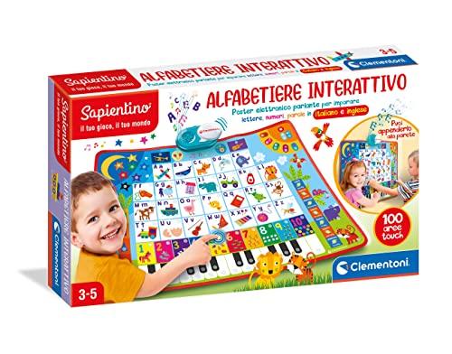 Clementoni- Sapientino-A Scuola nella Giungla-Poster Interattivo Parlante, Centro attività (Versione in Italiano), Gioco Educativo Elettronico Bambini 3 Anni, Multicolore, 17728