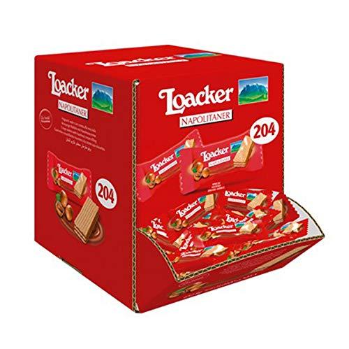 Loacker Wafer Minis Napolitaner - confezione monoporzione da 3,2gr dispenser da 204 pezzi
