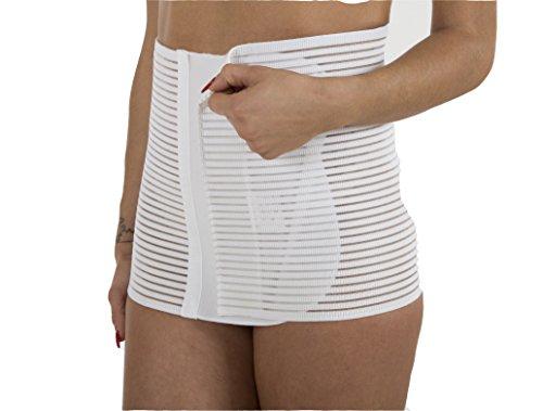 Premamy - Fascia per Premaman, Modello Contenitivo, Tessuto Traspirante, Post Parto - Bianco - III (S)