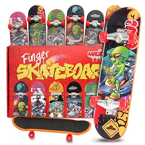 Magicat Finger Skates edizione spaziale I 6 mini skateboard eleganti per bambini e bambine I Skateboard giocattolo per feste I Regali skateboard per adolescenti