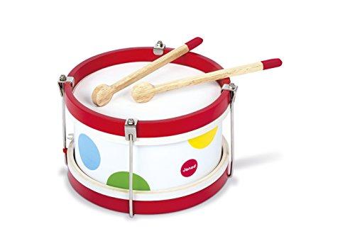 Janod - Il Mio Primo Tamburo Coriandoli (Legno), Strumento Musicale per  Bambini, Giocattolo Di Imitazione e Risveglio Musicale - Da 2 Anni in su,  J07608