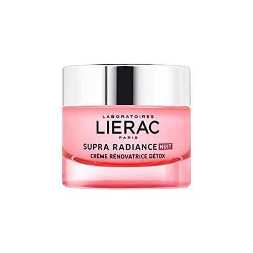 Lierac Supra Radiance Crema Detox Notte Antirughe con Acido Ialuronico, per Tutti i Tipi di Pelle, Formato da 50 ml