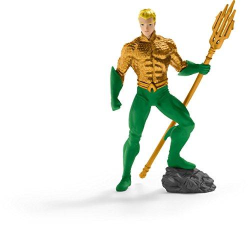 SCHLEICH- Justice League Aquaman Figurine, Colore Come da Originale, Dipinto a Mano, 22517