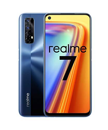 Realme 7 Smartphone, 6.5'', 5000 mAh, Fotocamera Quad da 48 mp con AI, Carga Dart de 30 W, Dual SIM, NFC - 6+64 GB, Blu (Mist Blu)