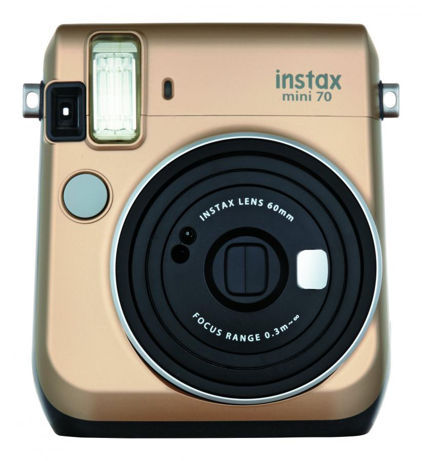 Fujifilm instax mini 70 Stardust Gold Fotocamera Istantanea per Stampe Formato 62x46 mm, Oro