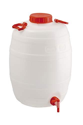 Fustino botticella in plastica 25 litri per alimenti con rubinetto e maniglia per trasporto - Mobil Plastic