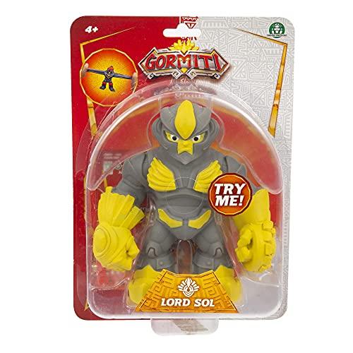 Gormiti - Personaggi Allungabili, Serie 3, Lord Sol, con Funzione Stretch, allungabili fino a 3 volte la loro dimensione, per Bambini a Partire dai 4 Anni, Giochi Preziosi, GRA42300