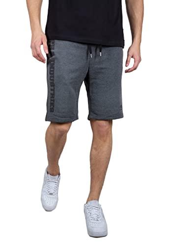 aplha industries Big Letters Short Bermuda, Charcoal Heather, S Uomo
